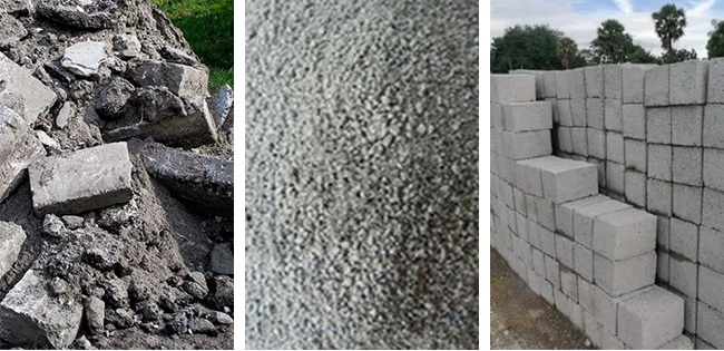 бетон, используемый в качестве кирпича